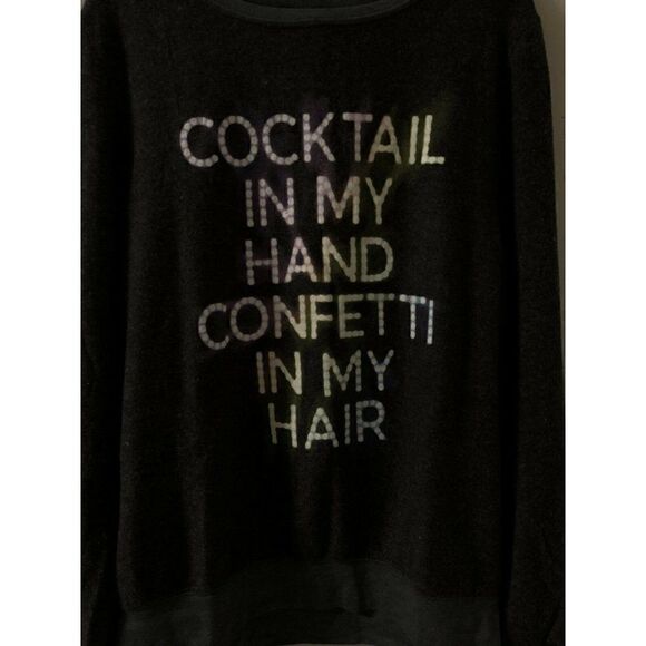 NEW Wildfox Sz S Jumper Sweatshirt Sweater Baggy Beach Confetti & Cocktails BBJ - Picture 7 of 8